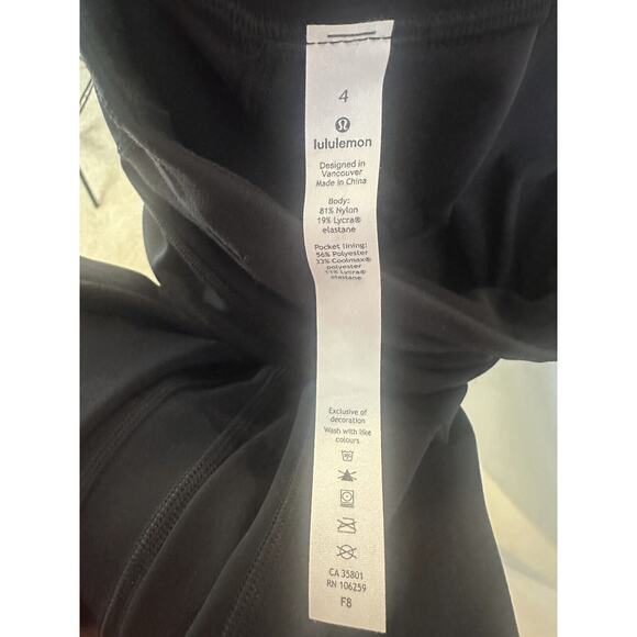 🦄 Rare Lululemon Align High Rise Crop 23" Twist Waist Legging Pant Black Size 4 - Picture 9 of 15